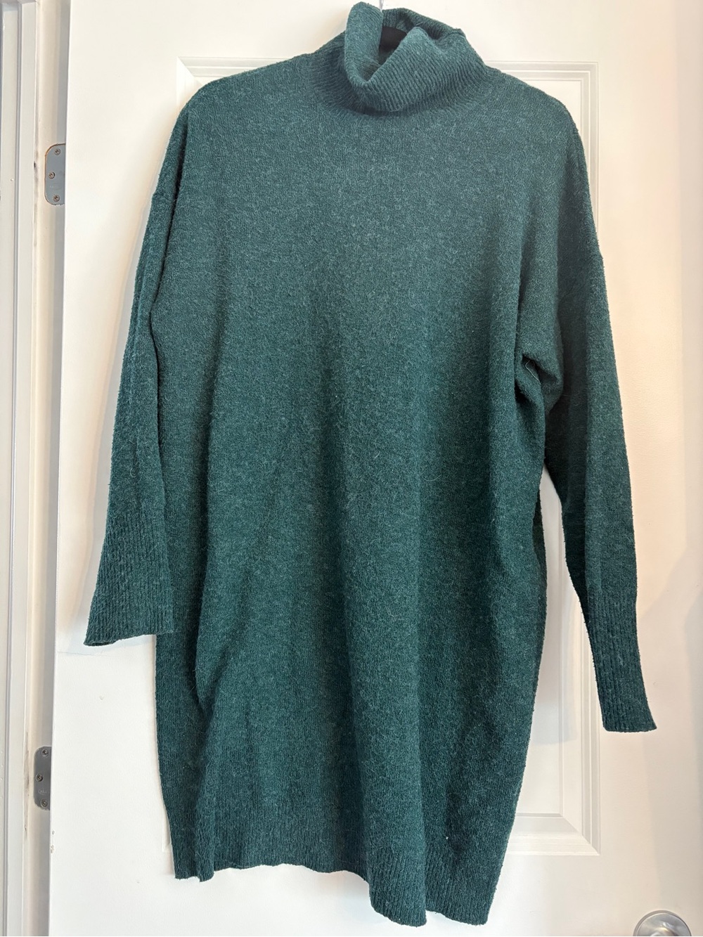 Vero Moda Teal Green Turtleneck Sweater Dress